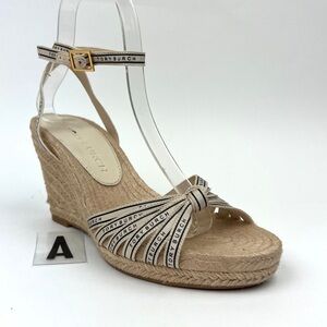 Tory Ribbon Wedge Espadrille sz 7.5